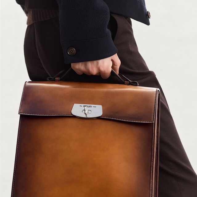 E'Mio Backpack In Leather, CACAO INTENSO, hi-res 2