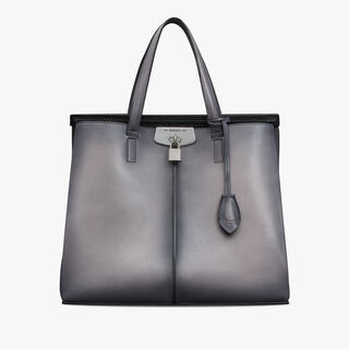 Luti 38 Leather Tote Bag, LIGHT ALUMINIO, hi-res