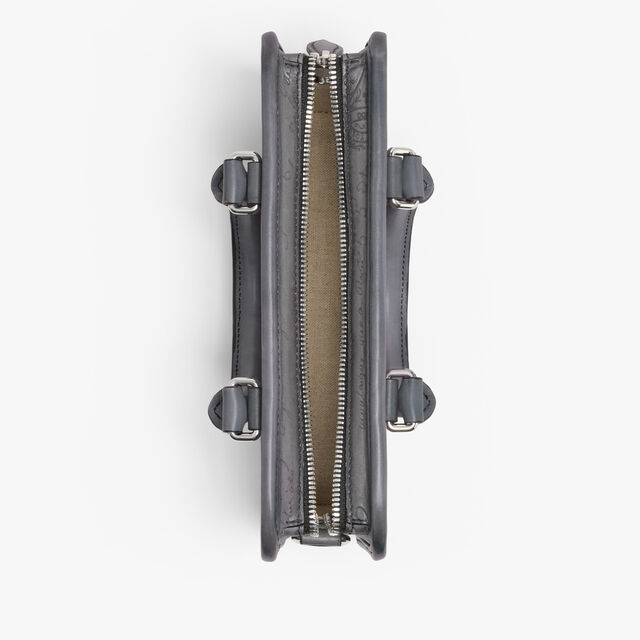 Un Jour Gulliver Scritto Leather Messenger, LIGHT ALUMINIO, hi-res 10