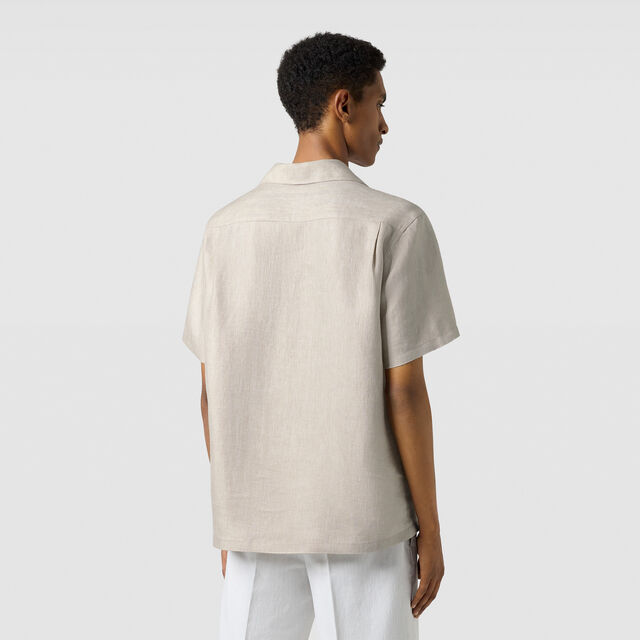 Linen Scritto Short Sleeved Vareuse