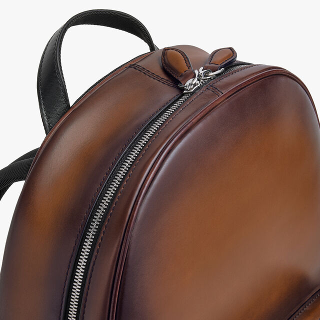 Time Off Scritto Leather Backpack, CACAO INTENSO, hi-res 8