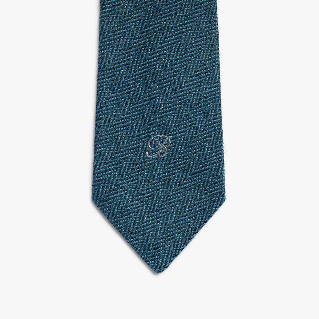 B-Thabor Herringbone Tie, ALPINE GREEN, hi-res 2