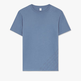 T-shirt Avec Broderie Scritto, STORM BLUE, hi-res