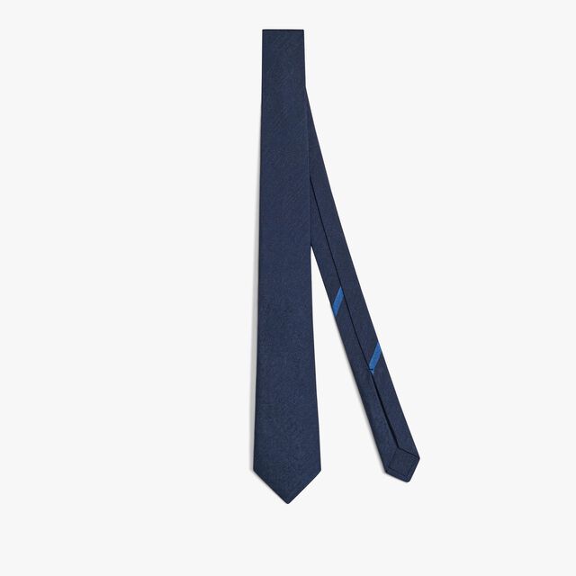 Cravate Scritto, MIDNIGHT BLUE, hi-res 1