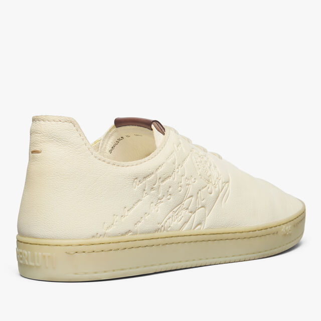 Eden Scritto Leather Sneaker, WHITE, hi-res 5