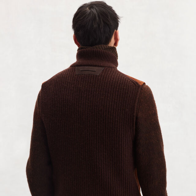 Suede & Cashmere Bodywarmer, CHESTNUT, hi-res 3