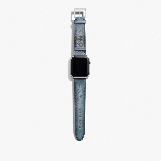 Bracelet Apple Watch En Cuir Venezia, STONE DENIM, hi-res 2