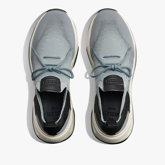 Shadow Scritto Knit And Lagoon Calf Sneaker, GRADIANT LIGHT BLUE, hi-res 3