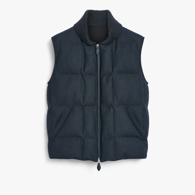 Wool Puffer Gilet, DARK LEAD, hi-res 1
