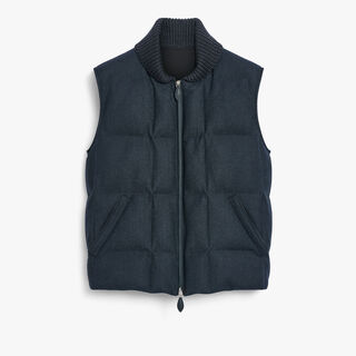 Wool Puffer Gilet, DARK LEAD, hi-res