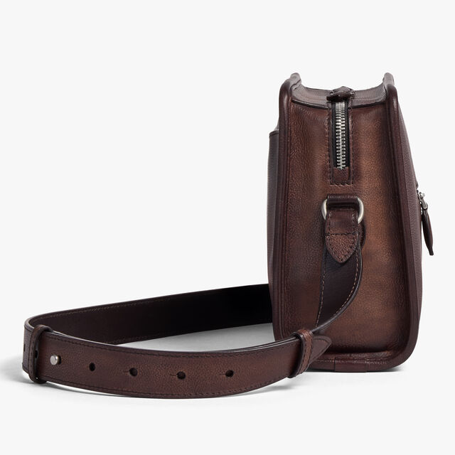 Journalier Scritto Leather Messenger, SOFT BROWN, hi-res 4