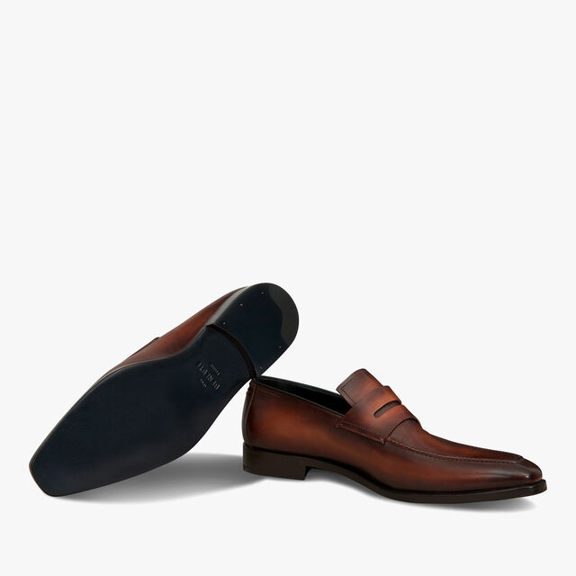 Andy Démesure Scritto Leather Loafer, CACAO INTENSO, hi-res 4