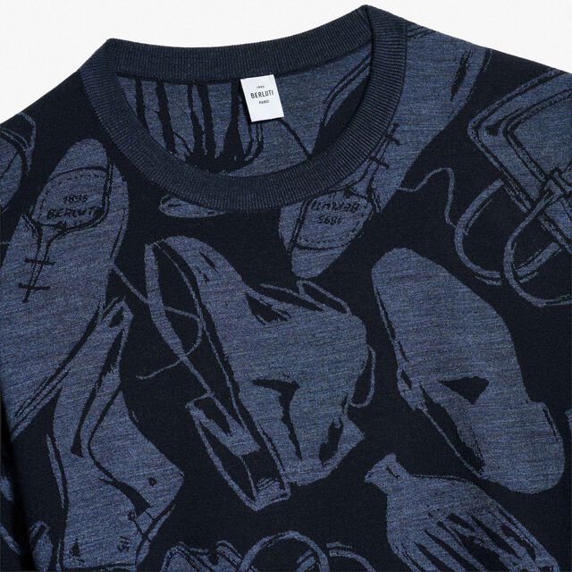 Jacquard Wool Crewneck, COLD NIGHT BLUE, hi-res 6