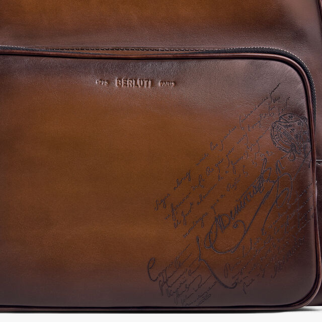 Time Off Scritto Leather Backpack, CACAO INTENSO, hi-res 7