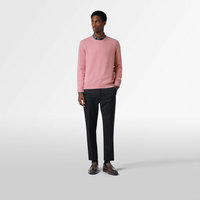 Classic Cashmere Crewneck, HEATHER PINK, hi-res 4