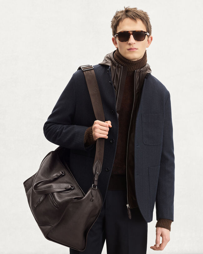 Overnight Travel Bag, Dark Brown, hi-res