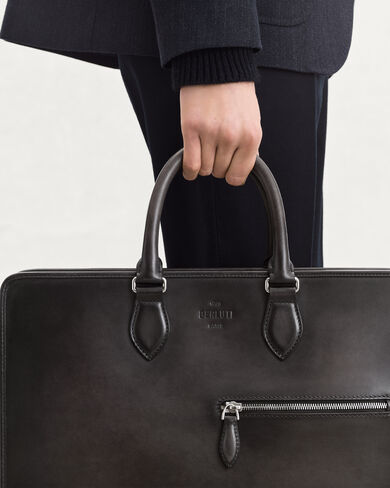 2 Jours Briefcase, Nero Grigio, hi-res