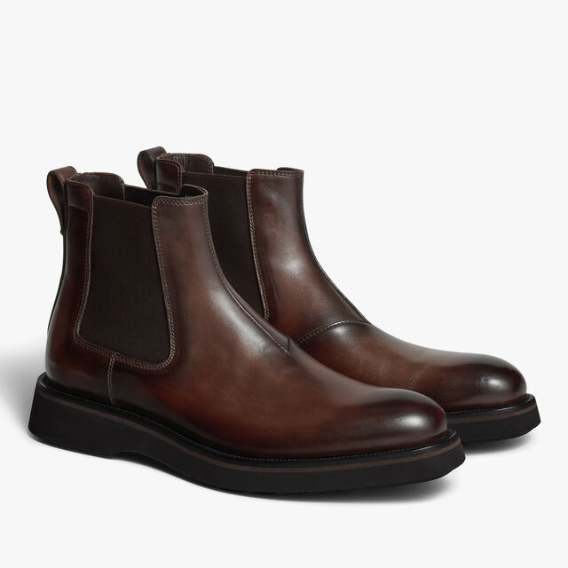 Alessio Venezia Calf Leather Chelsea Boot, MARRONE INTENSO, hi-res 4