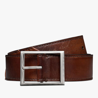 Classic Scritto Leather 35MM Belt, CACAO INTENSO, hi-res