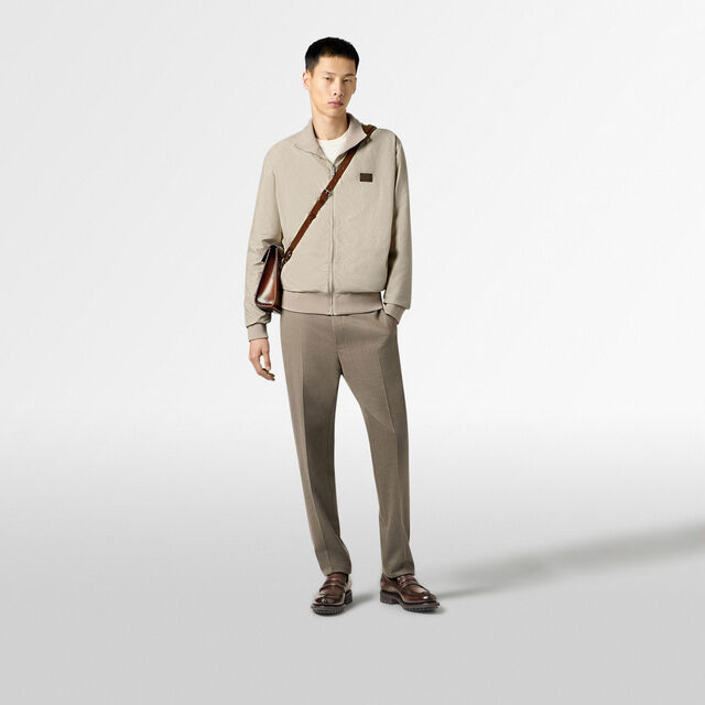 Reversible Scritto Nylon Wool Tracksuit, NATURAL BEIGE, hi-res 4
