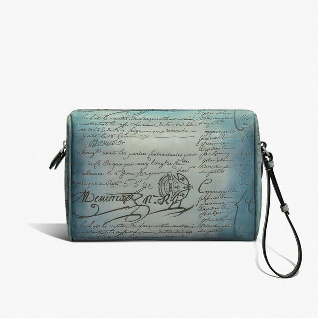Rosewood Gradiant Scritto Leather Pouch, STONE DENIM, hi-res 2