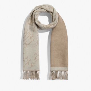 Scritto Cashmere Scarf, ECRU / WARM BEIGE, hi-res