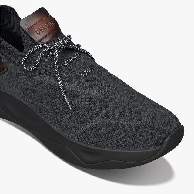 Shadow Knit And Leather Sneaker, DARK GREY, hi-res 6