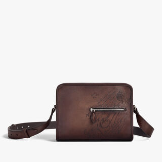 Journalier Scritto Leather Messenger, SOFT BROWN, hi-res