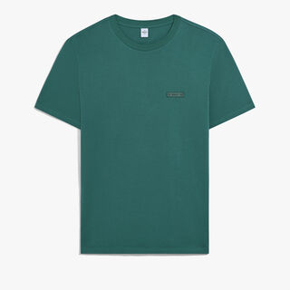 Leather Tab T-Shirt, BLUISH GREEN, hi-res