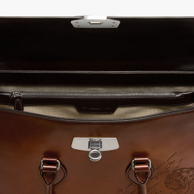 E'Mio Scritto Leather Briefcase, CACAO INTENSO, hi-res 12