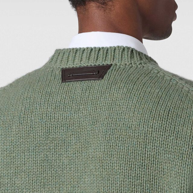 Classic Cashmere Crewneck, DRY MOSS, hi-res 5