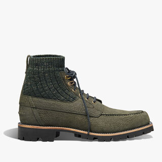 Grand Chemin Nubuck Leather Boot, FORREST GREEN, hi-res
