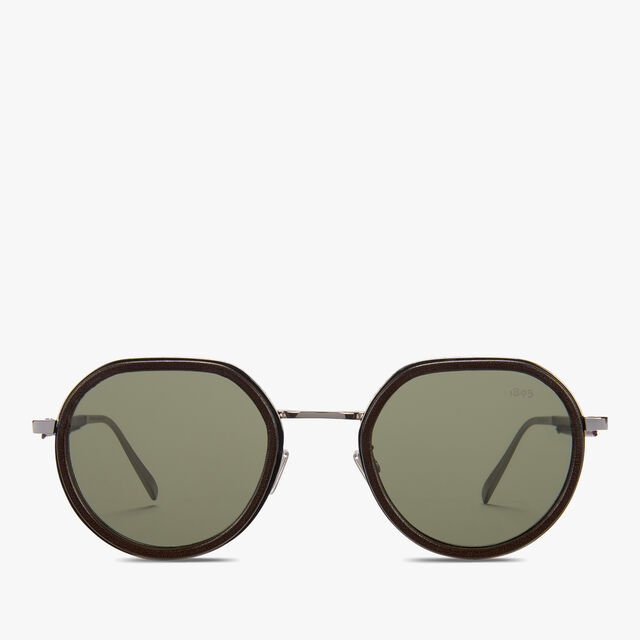 Centaury金属与皮革太阳眼镜, TABACCO+KHAKI, hi-res 1