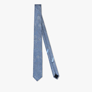 Silk Scritto Tie, CASUAL BLUE, hi-res