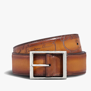 Classic Scritto Leather 35 mm Belt, ICE GOLD, hi-res