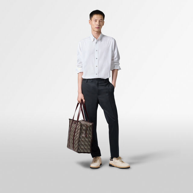 Cabas De Voyage Toile Marbeuf Tote Bag, DARK BROWN + MADURO, hi-res 8