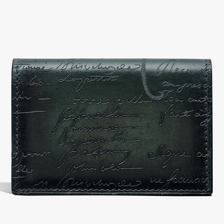 Imbuia Scritto Leather Card Holder, OPUNTIA, hi-res