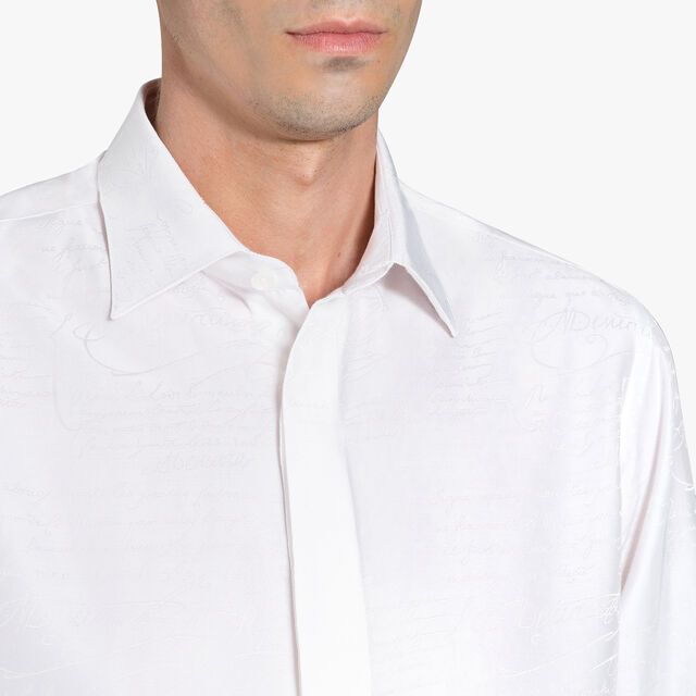 Cotton Silk Scritto Andy Shirt, BLANC OPTIQUE, hi-res 5