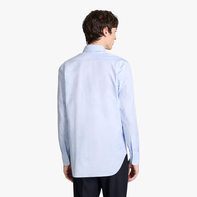 コットン スクリット ボタンダウン カラーシャツ, SKY BLUE, hi-res 3