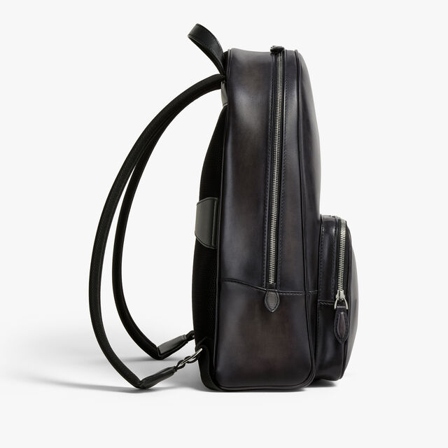 Time Off Scritto Leather Backpack, NERO GRIGIO, hi-res 4