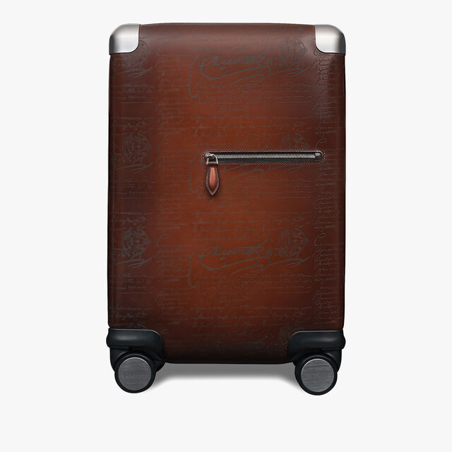 Formula 1005 Scritto Leather Rolling Suitcase, CACAO INTENSO, hi-res 1