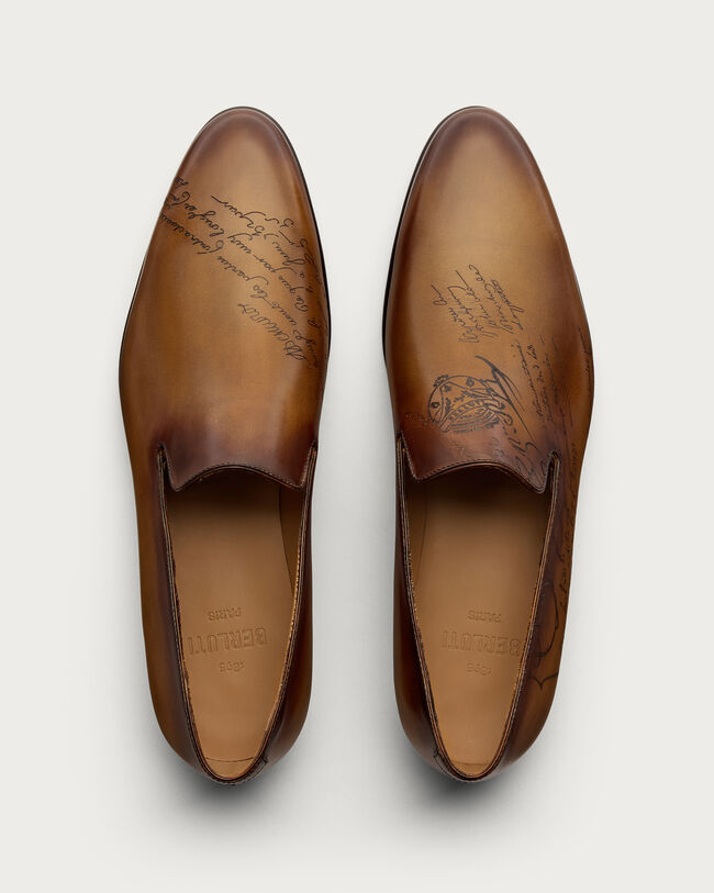 Galet Cursive Slipper, Tobacco Bis, hi-res