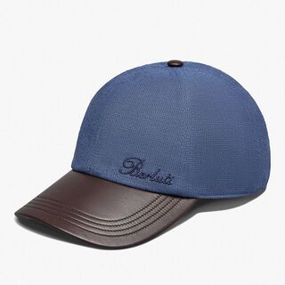 Berluti Thabor Linen Cap, BLEU DE SMALT, hi-res