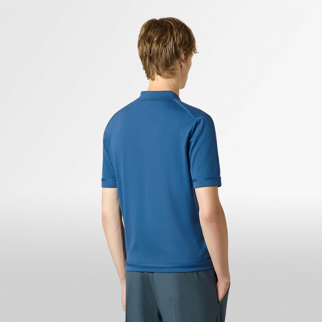 Berluti Thabor Short Sleeved Polo, HELVETIA BLUE, hi-res 3