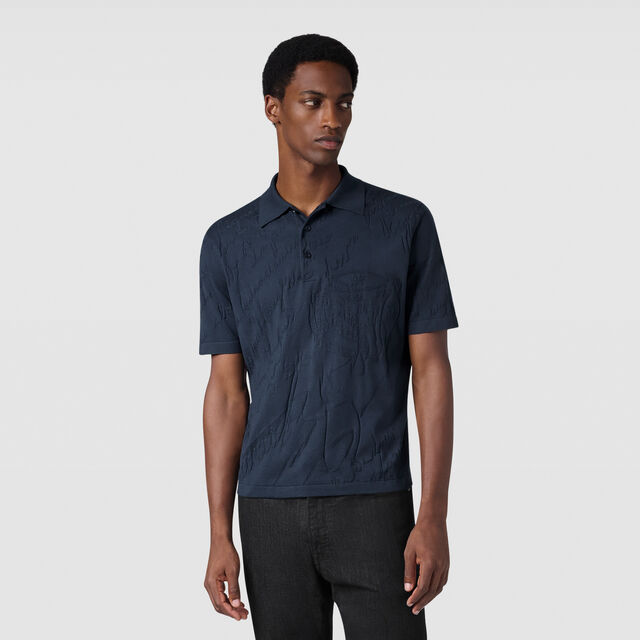 Diagonal Scritto Polo, COLD NIGHT BLUE, hi-res 2