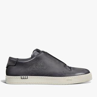 Playtime Scritto Venezia Calf Leather Sneaker Slip On, LIGHT ALUMINIO, hi-res
