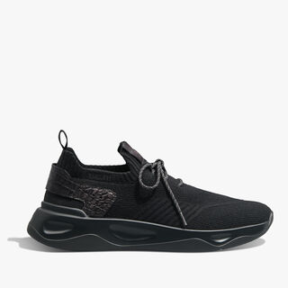 Shadow Cashmere And Alligator Leather Sneaker Shadow Cashmere And Alligator Leather Sneaker