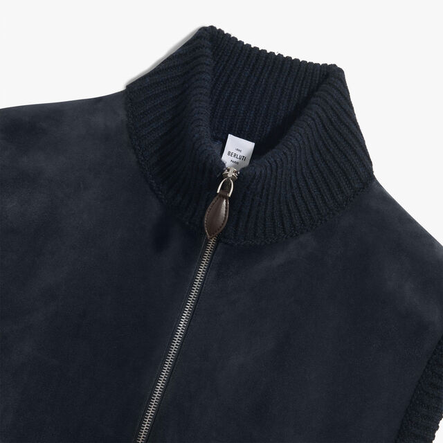 Suede & Cashmere Bodywarmer, ANTHRACITE MELANGE, hi-res 6