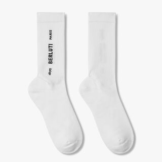 Cotton Socks With Logo, BLANC OPTIQUE, hi-res
