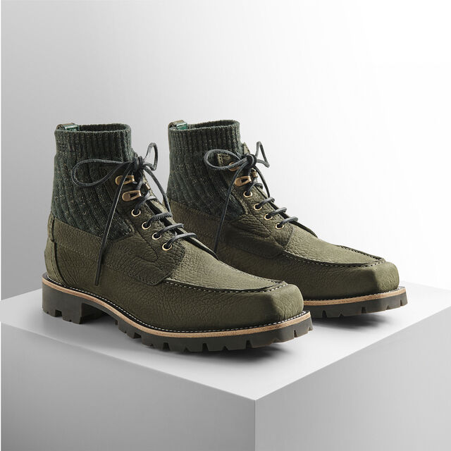 Grand Chemin Nubuck Leather Boot, FORREST GREEN, hi-res 8
